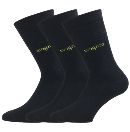 Liner ull | Tunn ullstrumpa  3-pack - Svart